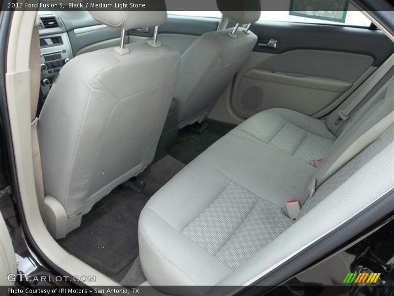 Black / Medium Light Stone 2012 Ford Fusion S