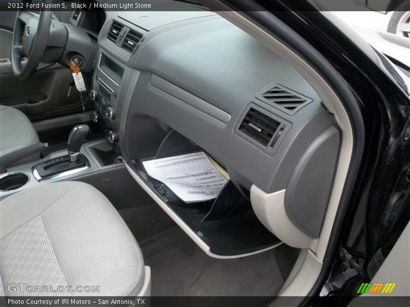 Black / Medium Light Stone 2012 Ford Fusion S