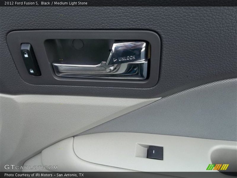 Black / Medium Light Stone 2012 Ford Fusion S