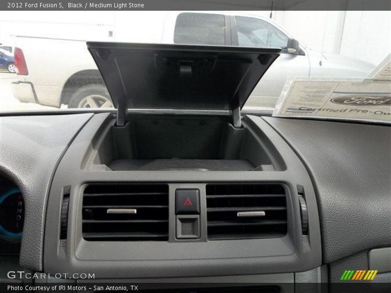 Black / Medium Light Stone 2012 Ford Fusion S