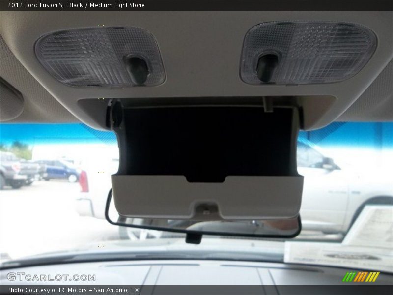 Black / Medium Light Stone 2012 Ford Fusion S