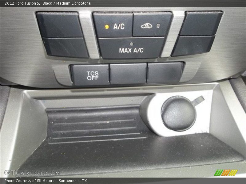 Black / Medium Light Stone 2012 Ford Fusion S