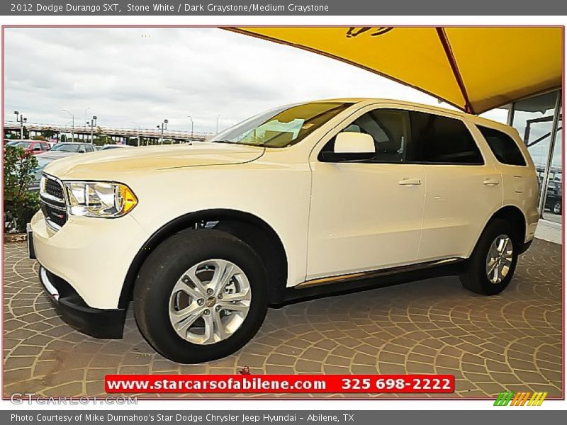 Stone White / Dark Graystone/Medium Graystone 2012 Dodge Durango SXT