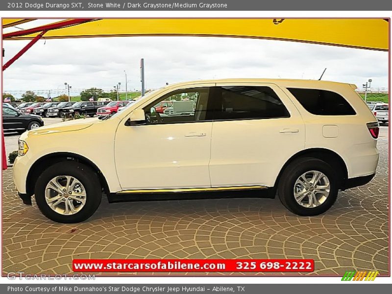 Stone White / Dark Graystone/Medium Graystone 2012 Dodge Durango SXT