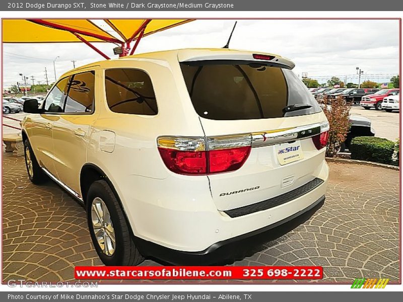 Stone White / Dark Graystone/Medium Graystone 2012 Dodge Durango SXT