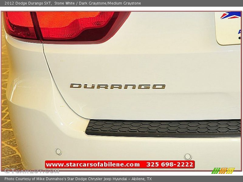 Stone White / Dark Graystone/Medium Graystone 2012 Dodge Durango SXT
