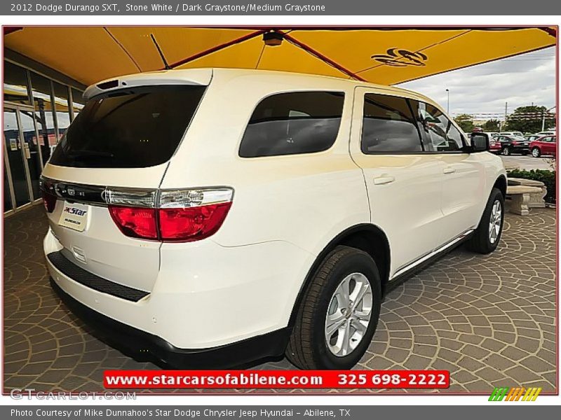 Stone White / Dark Graystone/Medium Graystone 2012 Dodge Durango SXT
