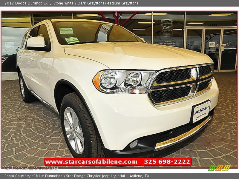 Stone White / Dark Graystone/Medium Graystone 2012 Dodge Durango SXT