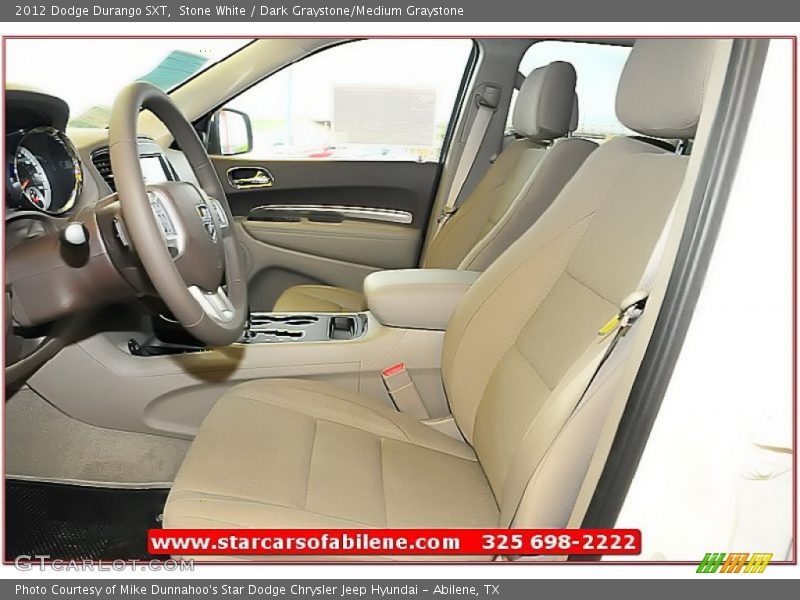 Stone White / Dark Graystone/Medium Graystone 2012 Dodge Durango SXT