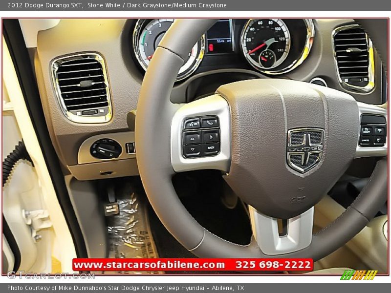 Stone White / Dark Graystone/Medium Graystone 2012 Dodge Durango SXT