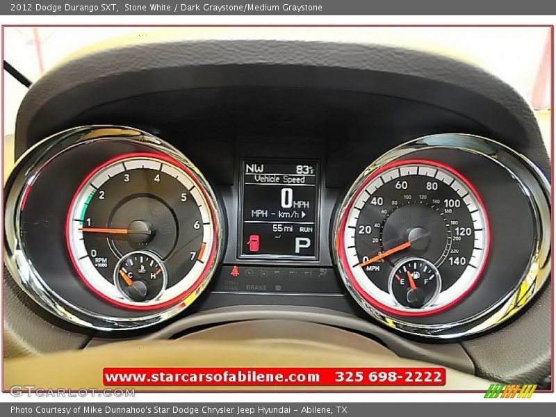 Stone White / Dark Graystone/Medium Graystone 2012 Dodge Durango SXT