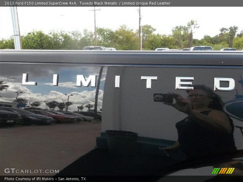 Tuxedo Black Metallic / Limited Unique Red Leather 2013 Ford F150 Limited SuperCrew 4x4