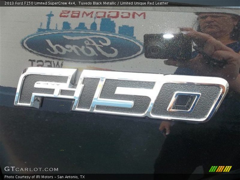 Tuxedo Black Metallic / Limited Unique Red Leather 2013 Ford F150 Limited SuperCrew 4x4