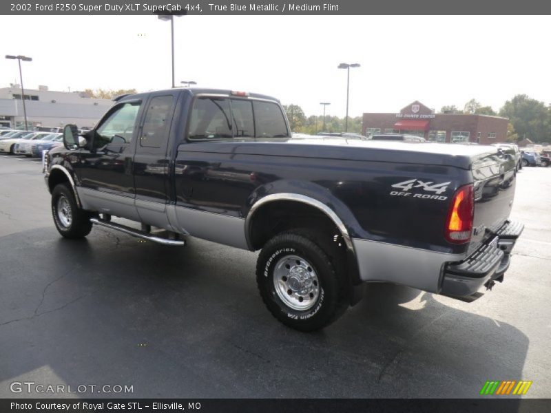True Blue Metallic / Medium Flint 2002 Ford F250 Super Duty XLT SuperCab 4x4