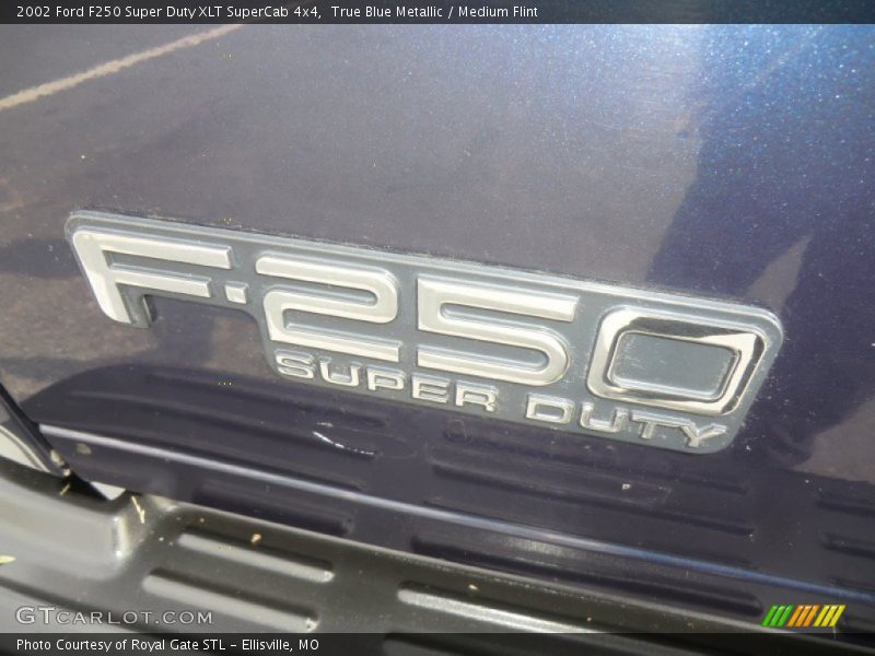 True Blue Metallic / Medium Flint 2002 Ford F250 Super Duty XLT SuperCab 4x4
