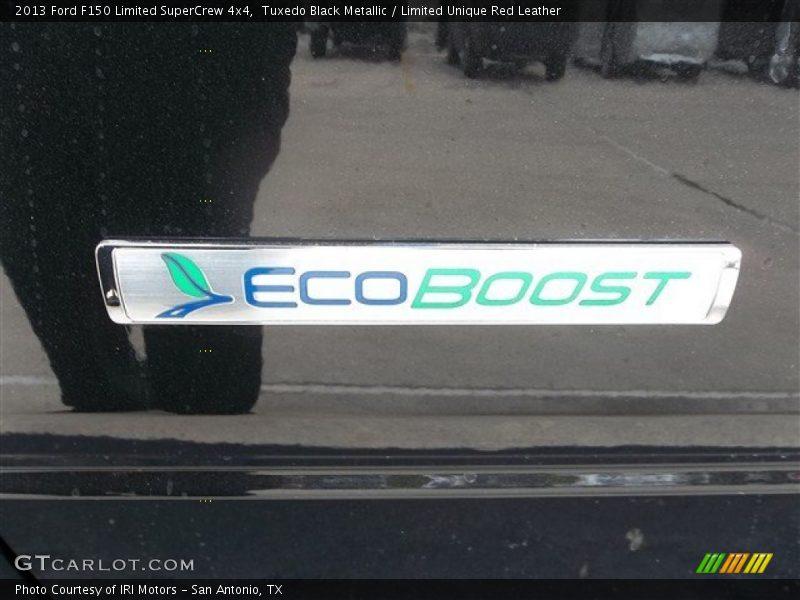 Tuxedo Black Metallic / Limited Unique Red Leather 2013 Ford F150 Limited SuperCrew 4x4