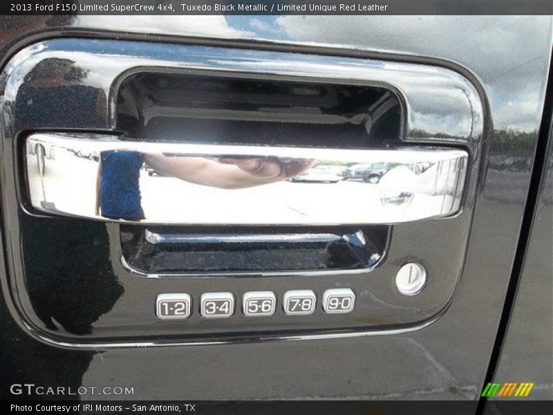 Tuxedo Black Metallic / Limited Unique Red Leather 2013 Ford F150 Limited SuperCrew 4x4