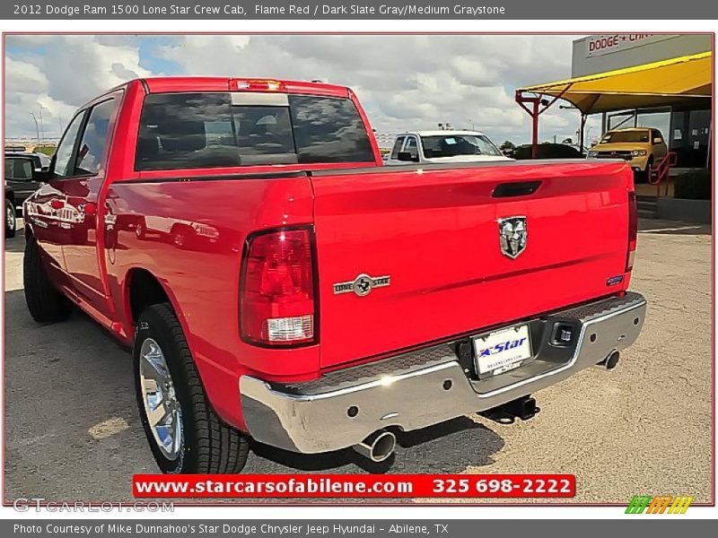 Flame Red / Dark Slate Gray/Medium Graystone 2012 Dodge Ram 1500 Lone Star Crew Cab
