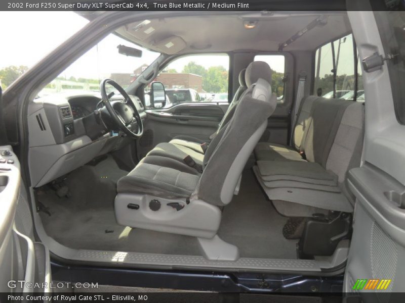 True Blue Metallic / Medium Flint 2002 Ford F250 Super Duty XLT SuperCab 4x4