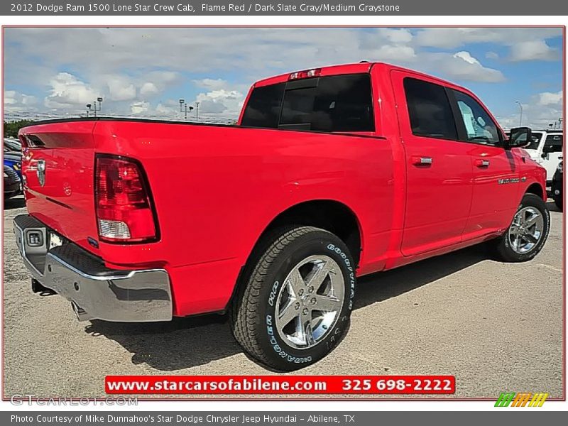 Flame Red / Dark Slate Gray/Medium Graystone 2012 Dodge Ram 1500 Lone Star Crew Cab