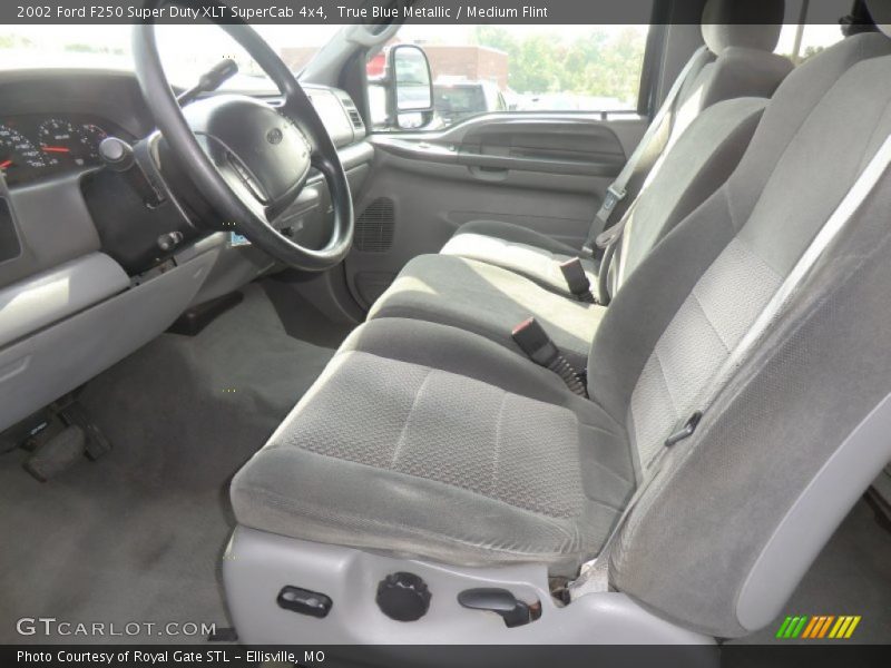 True Blue Metallic / Medium Flint 2002 Ford F250 Super Duty XLT SuperCab 4x4