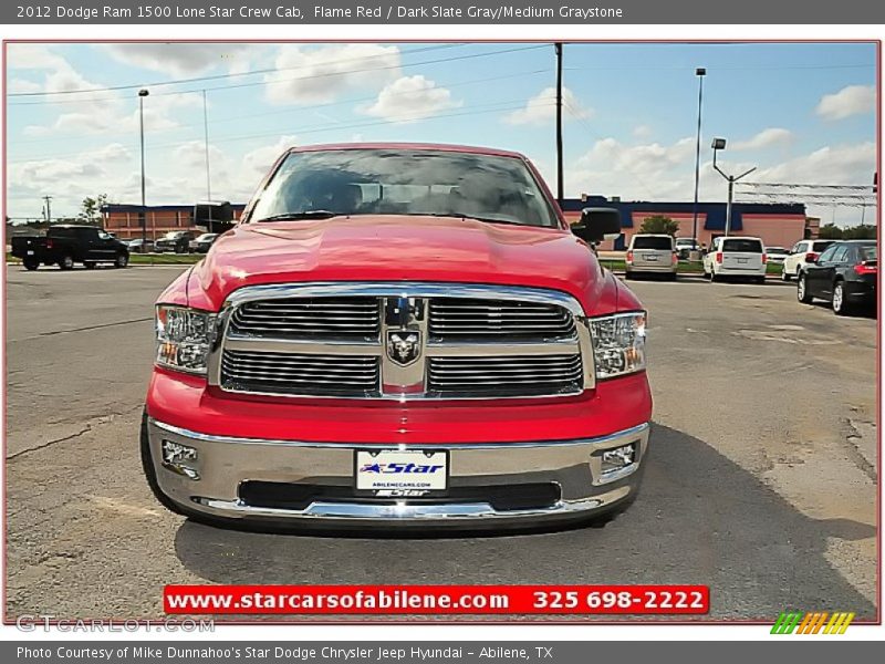 Flame Red / Dark Slate Gray/Medium Graystone 2012 Dodge Ram 1500 Lone Star Crew Cab