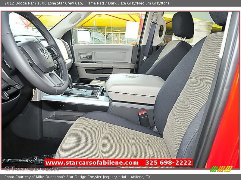 Flame Red / Dark Slate Gray/Medium Graystone 2012 Dodge Ram 1500 Lone Star Crew Cab