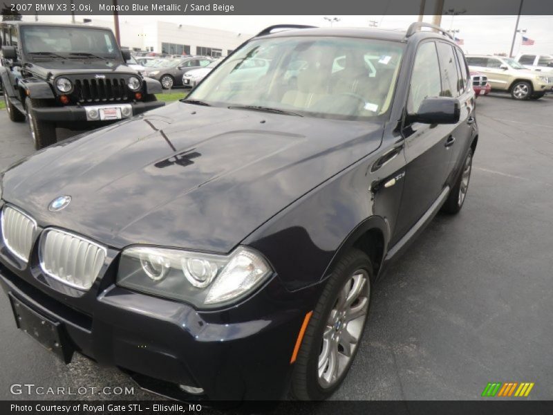Monaco Blue Metallic / Sand Beige 2007 BMW X3 3.0si