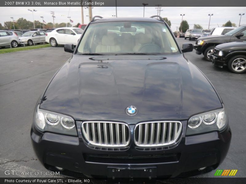 Monaco Blue Metallic / Sand Beige 2007 BMW X3 3.0si