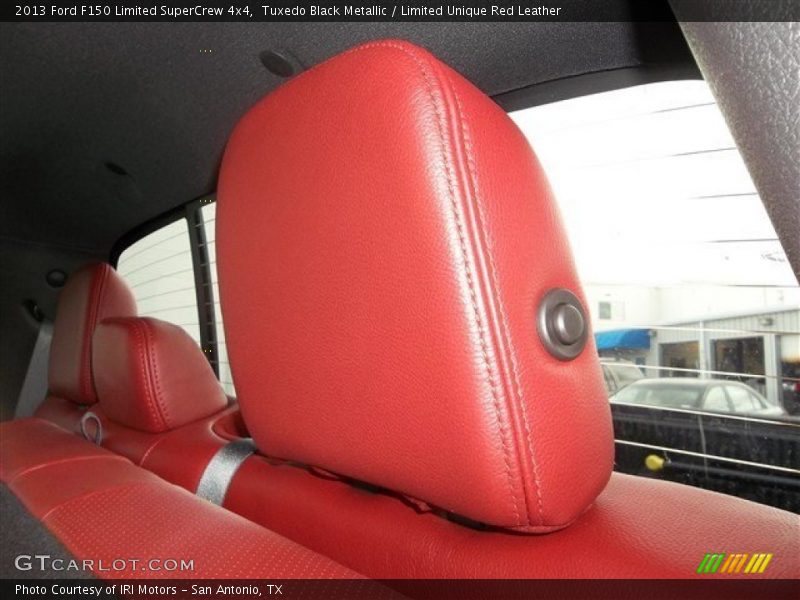 Tuxedo Black Metallic / Limited Unique Red Leather 2013 Ford F150 Limited SuperCrew 4x4