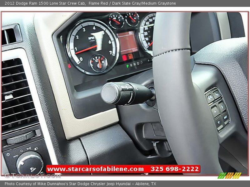 Flame Red / Dark Slate Gray/Medium Graystone 2012 Dodge Ram 1500 Lone Star Crew Cab