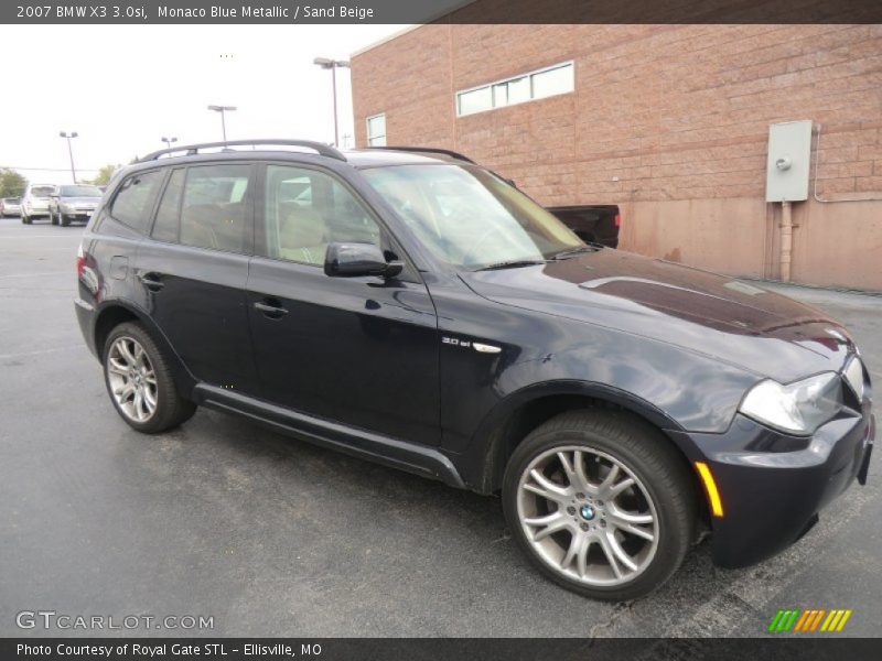 Monaco Blue Metallic / Sand Beige 2007 BMW X3 3.0si