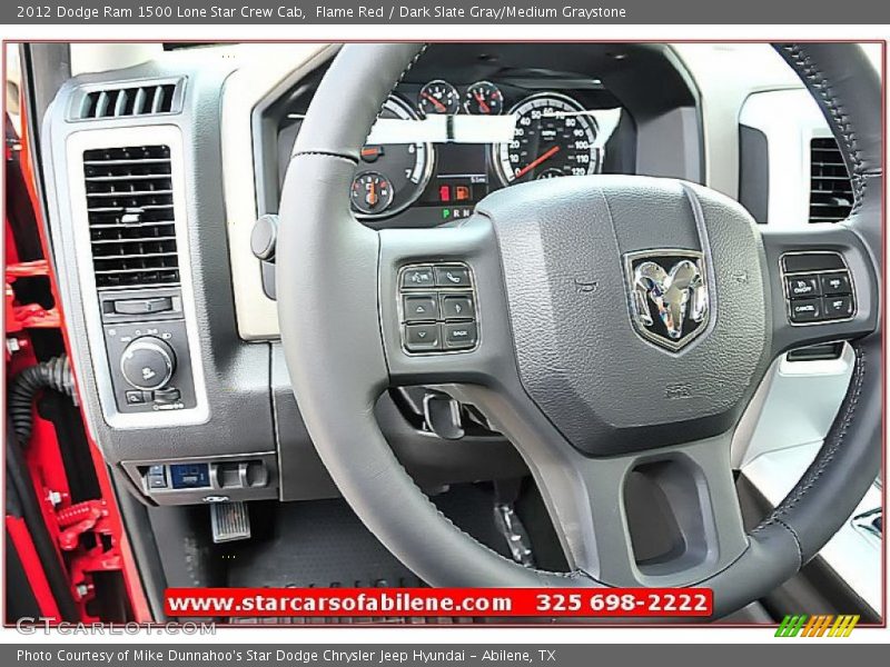 Flame Red / Dark Slate Gray/Medium Graystone 2012 Dodge Ram 1500 Lone Star Crew Cab
