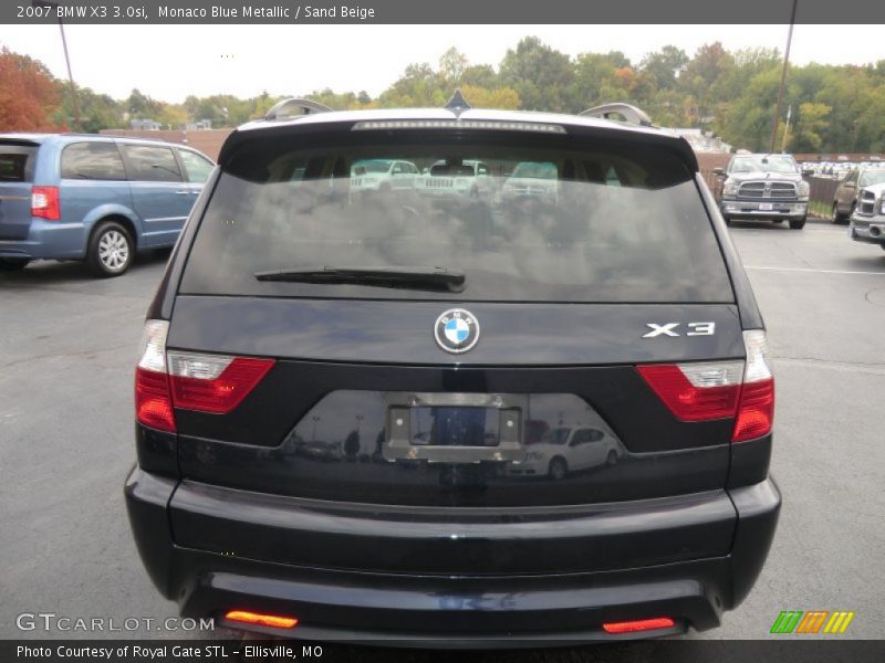 Monaco Blue Metallic / Sand Beige 2007 BMW X3 3.0si