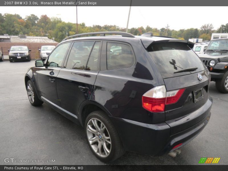 Monaco Blue Metallic / Sand Beige 2007 BMW X3 3.0si