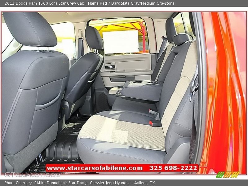 Flame Red / Dark Slate Gray/Medium Graystone 2012 Dodge Ram 1500 Lone Star Crew Cab