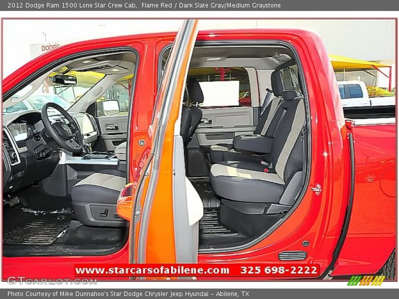 Flame Red / Dark Slate Gray/Medium Graystone 2012 Dodge Ram 1500 Lone Star Crew Cab