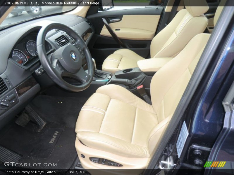 Monaco Blue Metallic / Sand Beige 2007 BMW X3 3.0si
