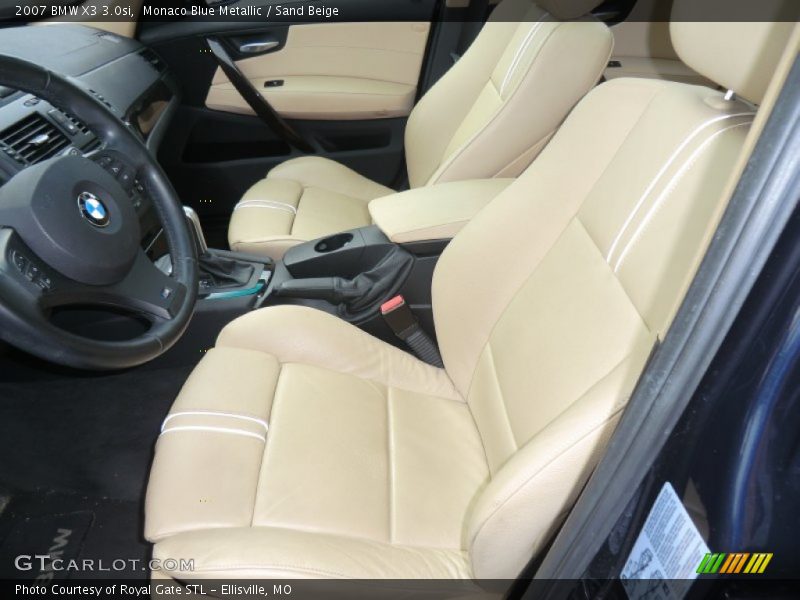 Monaco Blue Metallic / Sand Beige 2007 BMW X3 3.0si