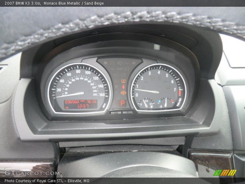 Monaco Blue Metallic / Sand Beige 2007 BMW X3 3.0si