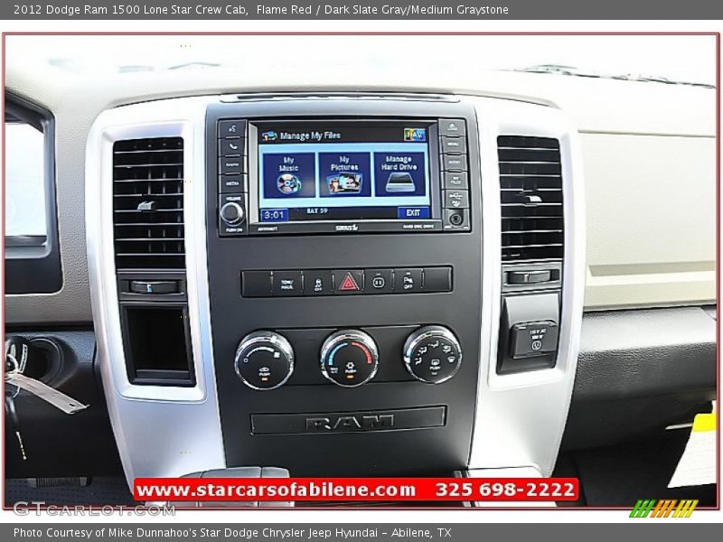 Flame Red / Dark Slate Gray/Medium Graystone 2012 Dodge Ram 1500 Lone Star Crew Cab