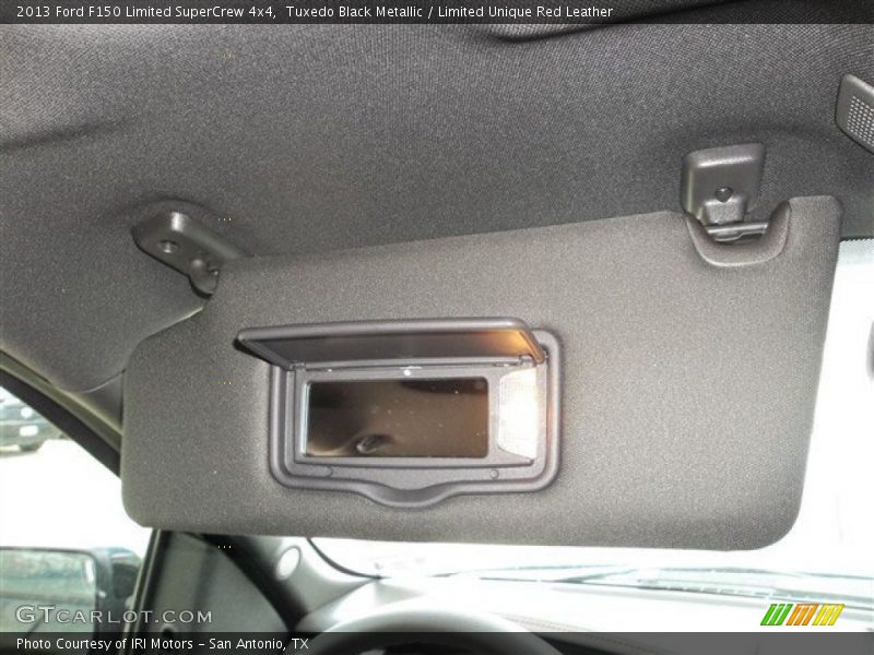 Tuxedo Black Metallic / Limited Unique Red Leather 2013 Ford F150 Limited SuperCrew 4x4