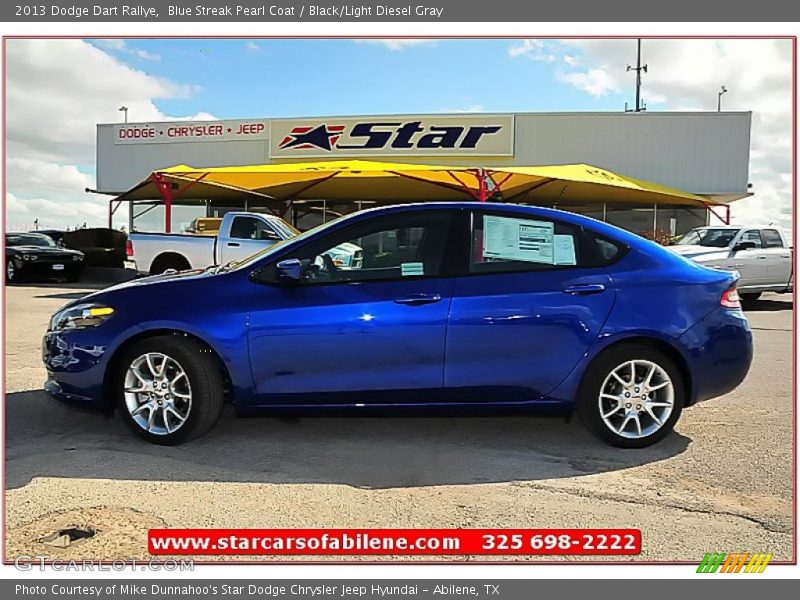 Blue Streak Pearl Coat / Black/Light Diesel Gray 2013 Dodge Dart Rallye