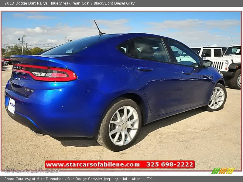Blue Streak Pearl Coat / Black/Light Diesel Gray 2013 Dodge Dart Rallye