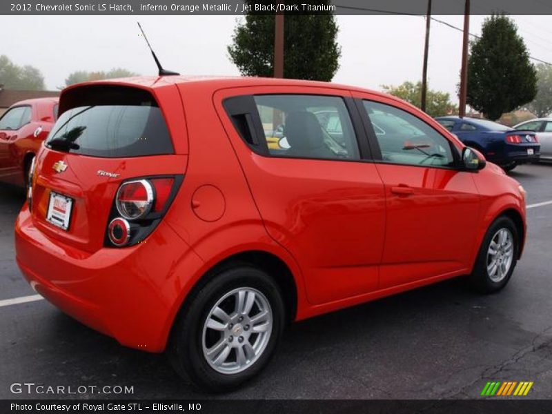 Inferno Orange Metallic / Jet Black/Dark Titanium 2012 Chevrolet Sonic LS Hatch
