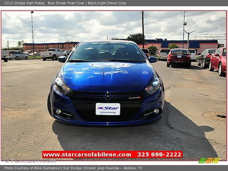 Blue Streak Pearl Coat / Black/Light Diesel Gray 2013 Dodge Dart Rallye