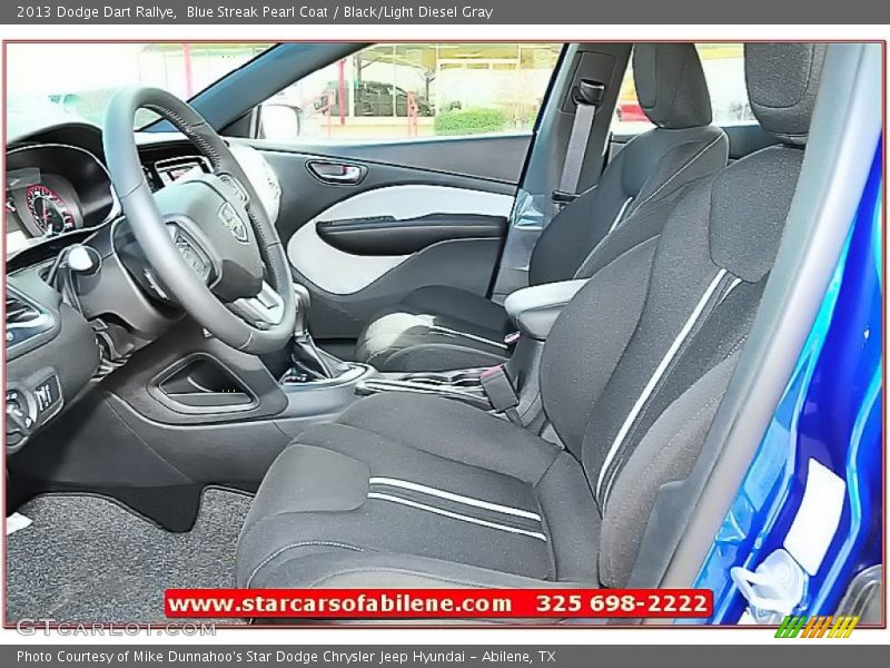 Blue Streak Pearl Coat / Black/Light Diesel Gray 2013 Dodge Dart Rallye