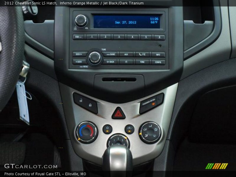 Inferno Orange Metallic / Jet Black/Dark Titanium 2012 Chevrolet Sonic LS Hatch