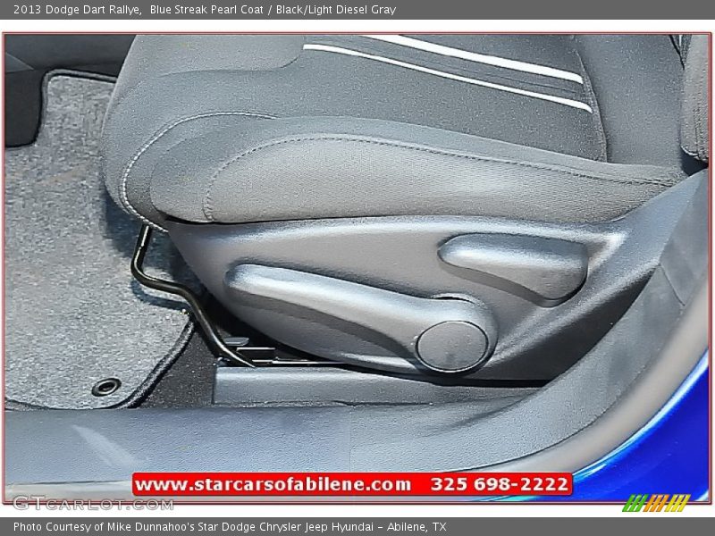 Blue Streak Pearl Coat / Black/Light Diesel Gray 2013 Dodge Dart Rallye