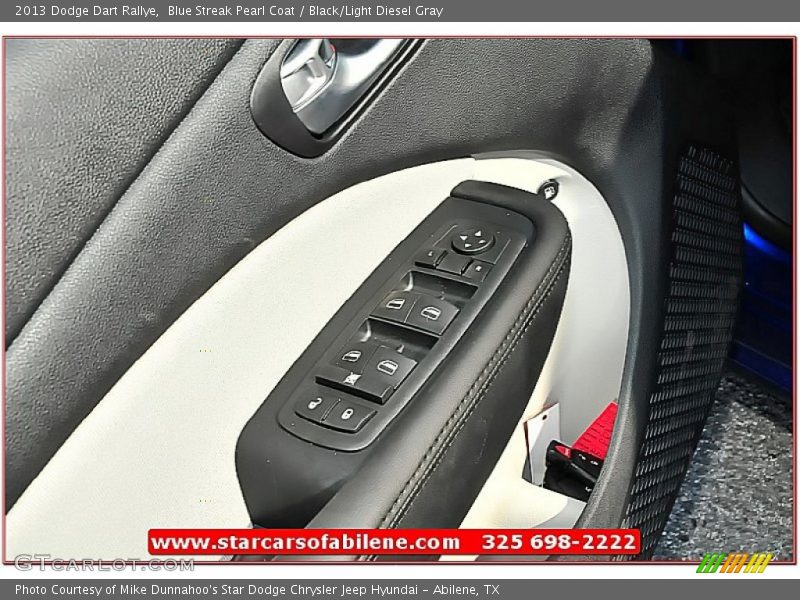 Blue Streak Pearl Coat / Black/Light Diesel Gray 2013 Dodge Dart Rallye